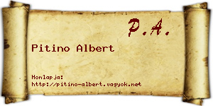 Pitino Albert névjegykártya